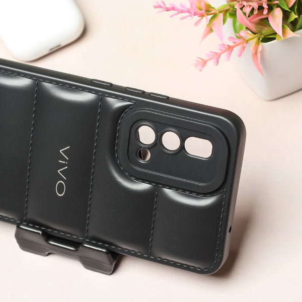 Black Puffon silicone case for Vivo V19 - The Hatke