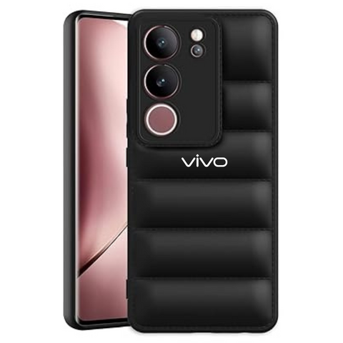 Black Puffon silicone case for Vivo V29 5G - The Hatke