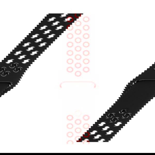 Black Red Dotted Silicone Strap For Apple Iwatch (38mm/40mm) - The Hatke