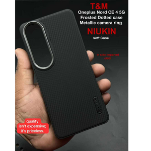 Black Ring Niukin Silicone Case for Oneplus Nord CE 4 - The Hatke