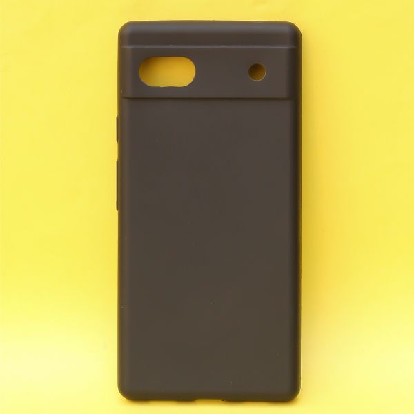 Black Silicon Case for Google Pixel 6A - The Hatke
