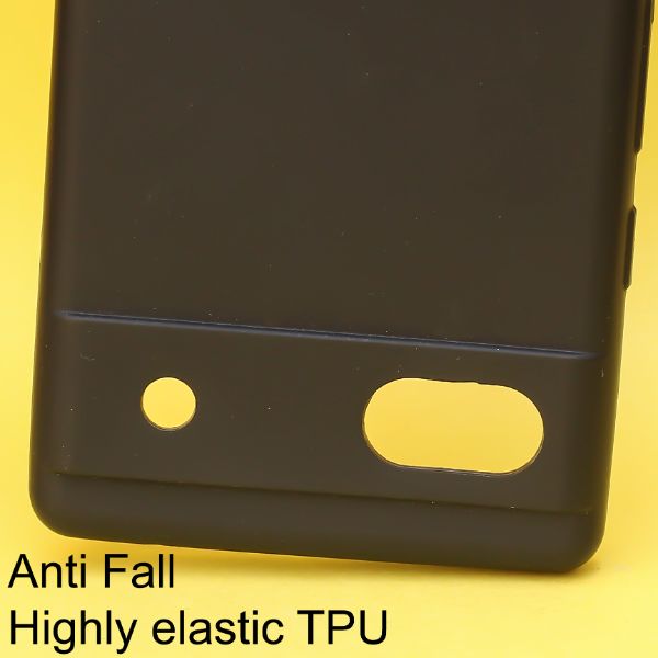 Black Silicon Case for Google Pixel 6A - The Hatke