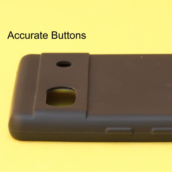 Black Silicon Case for Google Pixel 6A - The Hatke