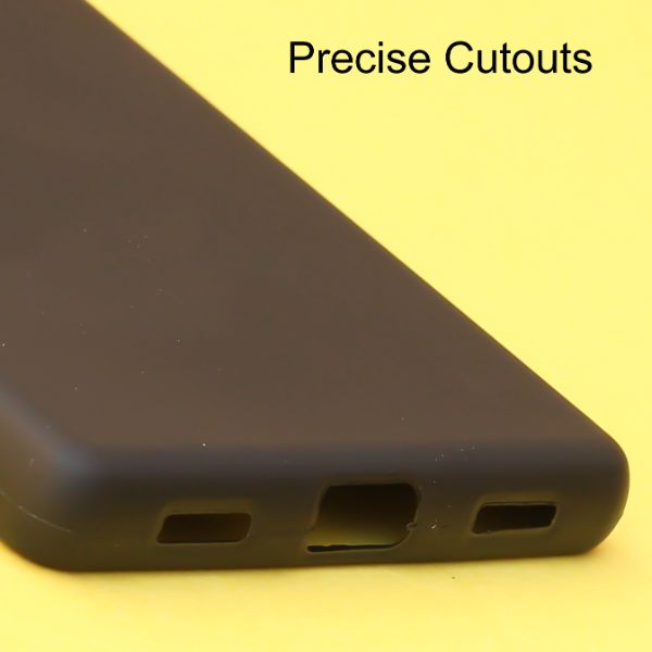 Black Silicon Case for Google Pixel 6A - The Hatke