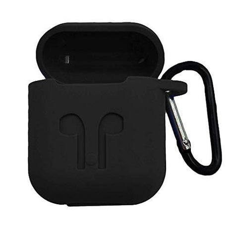 Black Silicone Case For Apple Airpods 1/2 - The Hatke