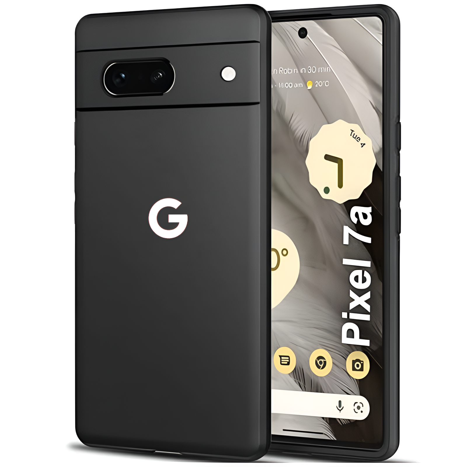 Black Silicone Case for Google Pixel 7A - The Hatke