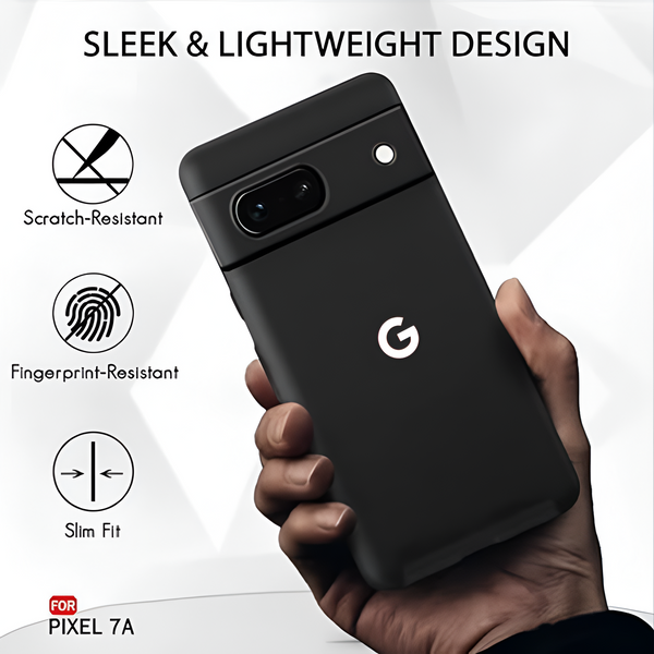 Black Silicone Case for Google Pixel 7 - The Hatke