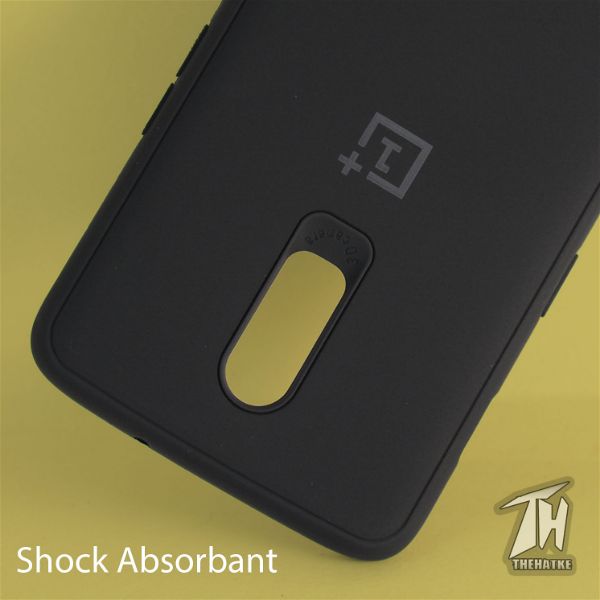 Black Silicone Case for Oneplus 7 - The Hatke