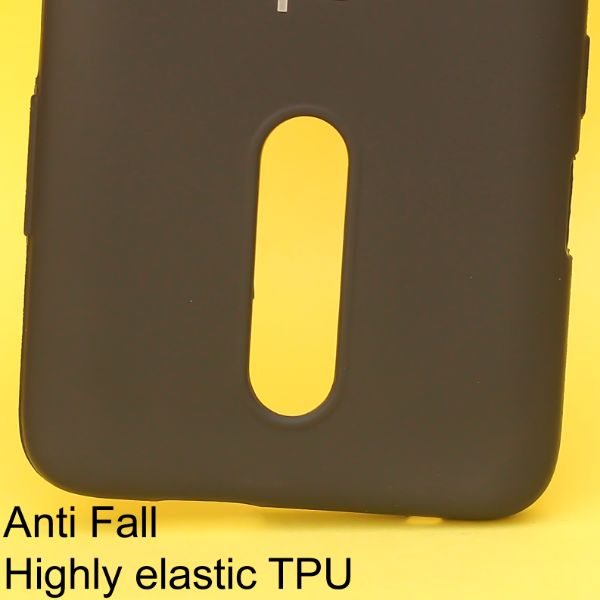 Black Silicone Case for Oneplus 7 pro - The Hatke