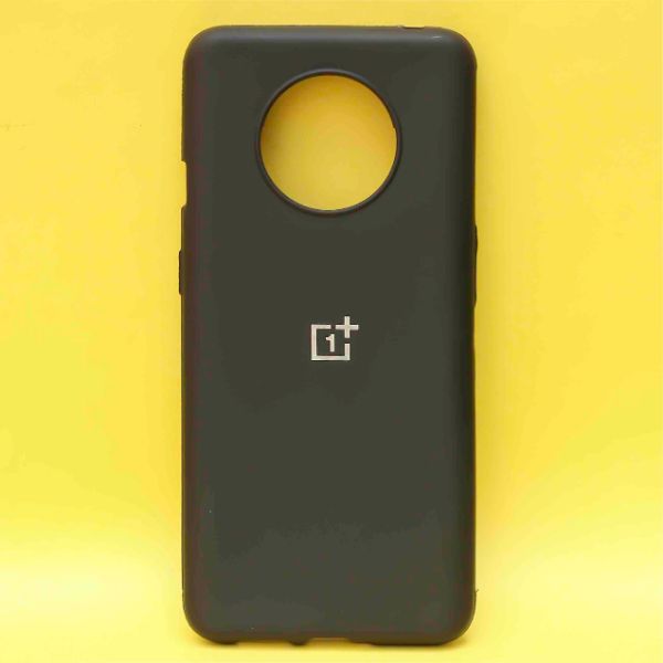 Black Silicone Case for Oneplus 7t - The Hatke