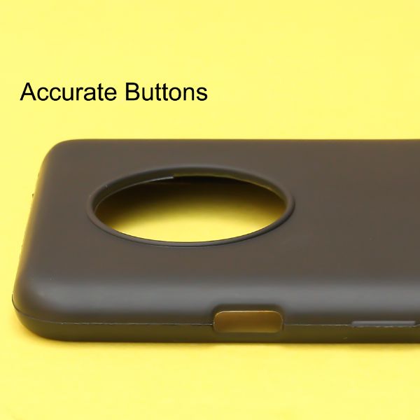 Black Silicone Case for Oneplus 7t - The Hatke