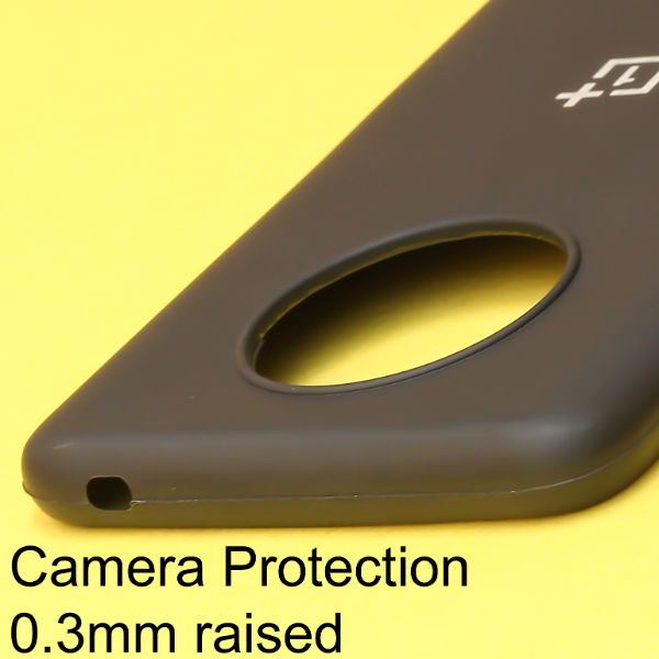 Black Silicone Case for Oneplus 7t - The Hatke