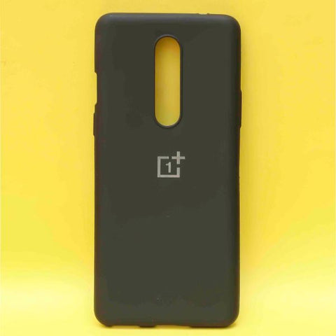 Black Silicone Case for Oneplus 8 - The Hatke