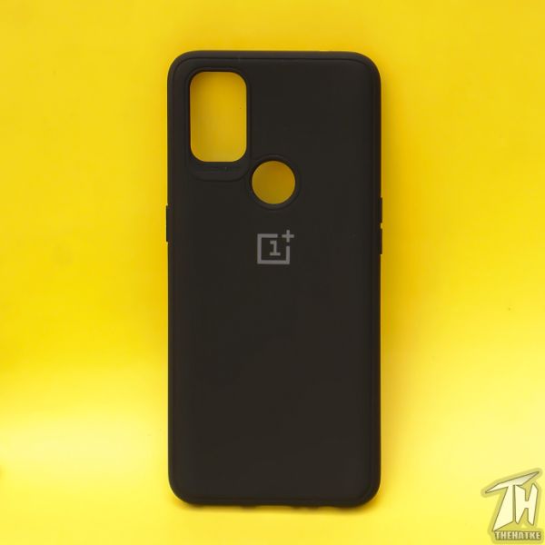 Black Silicone Case for Oneplus Nord N100 - The Hatke