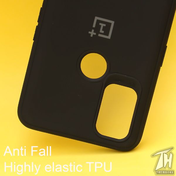 Black Silicone Case for Oneplus Nord N100 - The Hatke