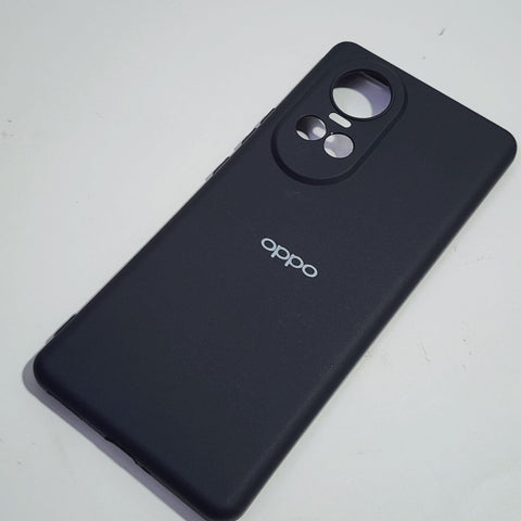 Black Silicone Case for Oppo Reno 10 - The Hatke