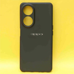 Black Silicone Case for Oppo Reno 8T - The Hatke