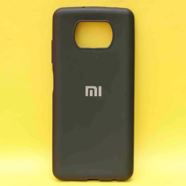 Black Silicone Case for Poco X3 - The Hatke