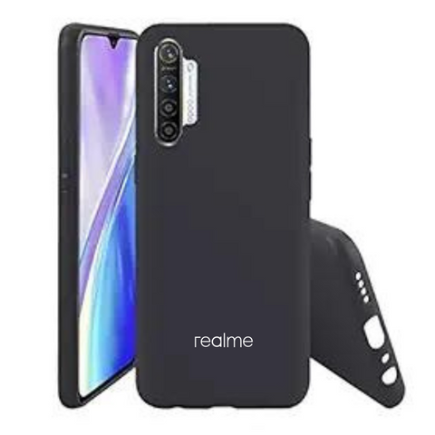 Black Silicone Case for Realme XT - The Hatke