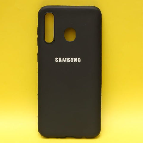 Black Silicone Case for Samsung A30 - The Hatke
