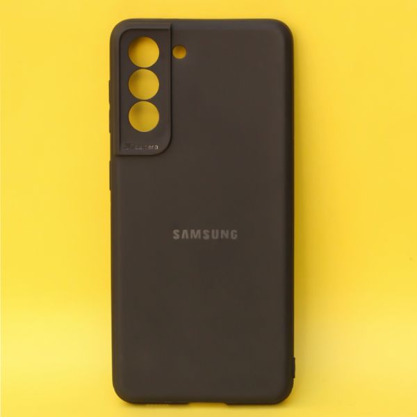Black Silicone Case for Samsung S21 FE - The Hatke
