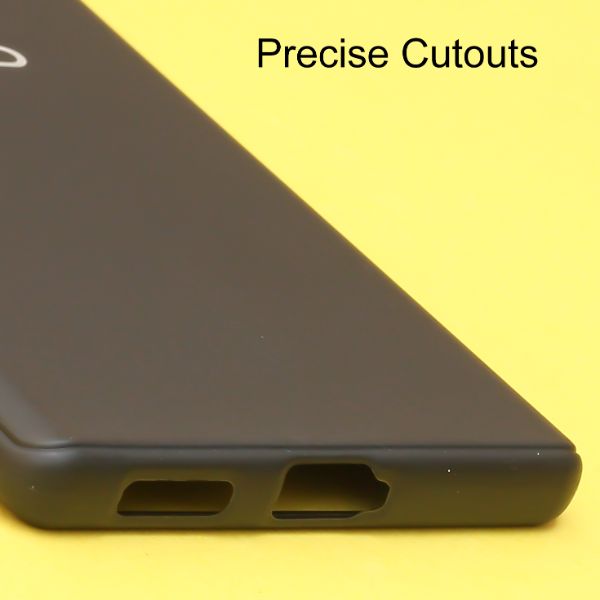 Black Silicone Case for Vivo V27 5G - The Hatke