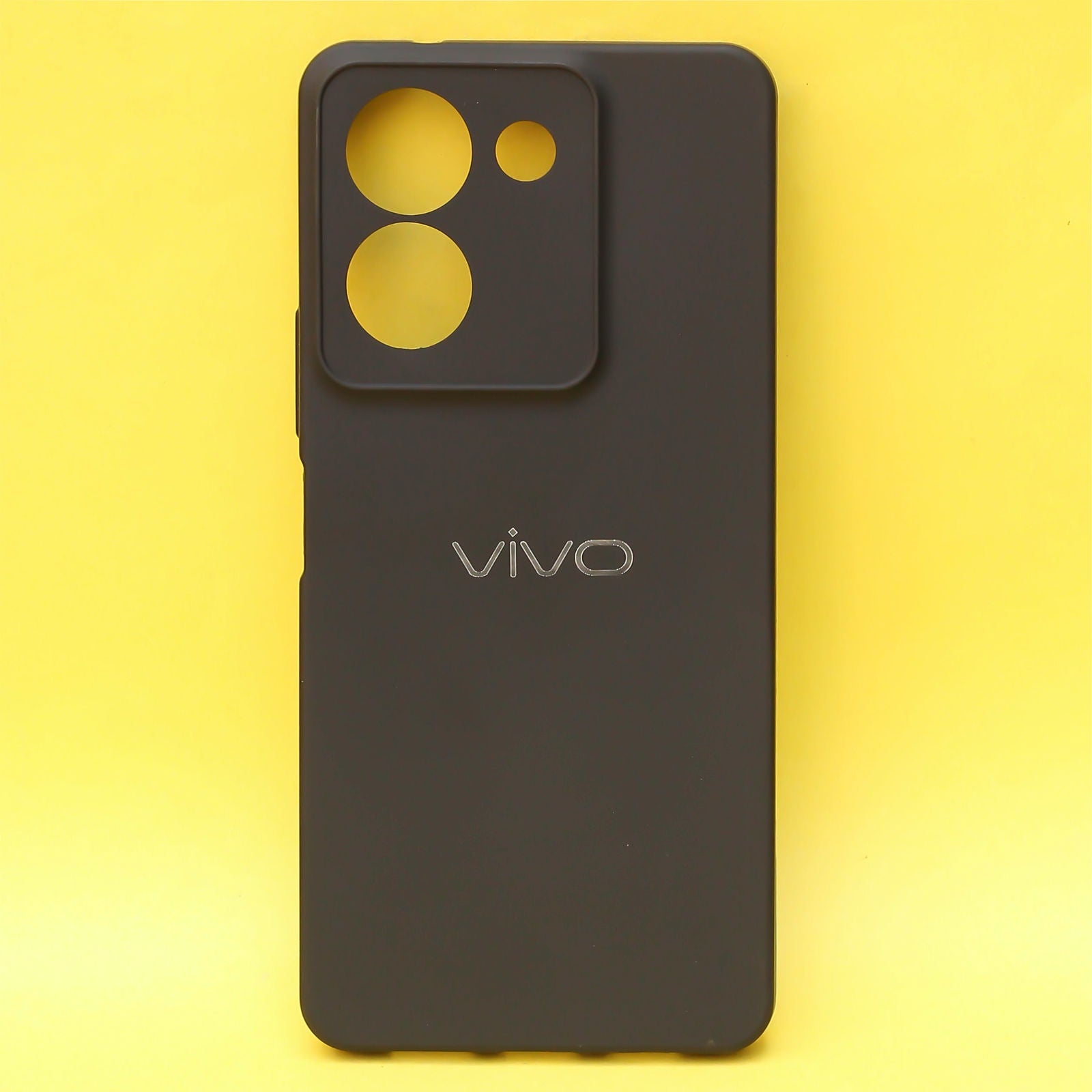 Black Silicone Case for Vivo Y36 - The Hatke