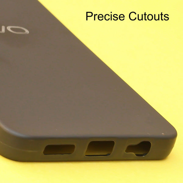 Black Silicone Case for Vivo Y36 - The Hatke