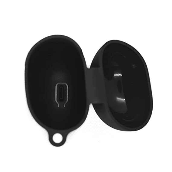 Black Silicone buds case for Boat 383 - The Hatke
