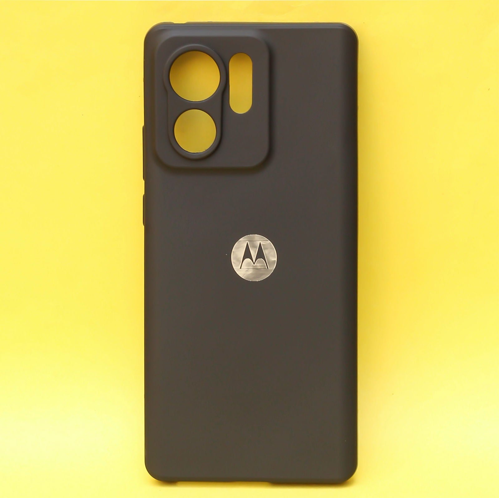 Black Silicone case for Motorola Edge 40 - The Hatke