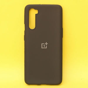 Black Silicone case for Oneplus Nord - The Hatke