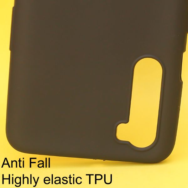 Black Silicone case for Oneplus Nord - The Hatke