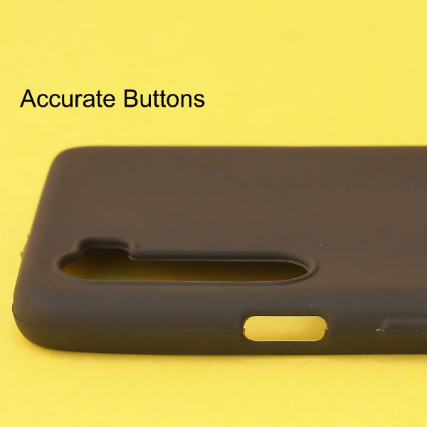 Black Silicone case for Oneplus Nord - The Hatke