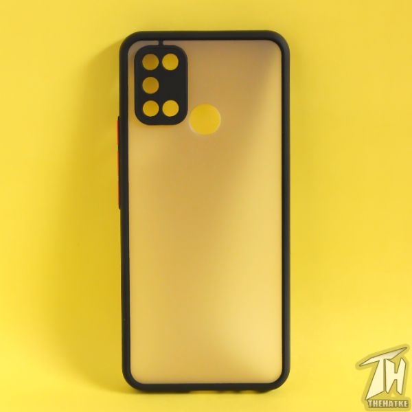 Black Smoke Camera Safe case for Realme C17 - The Hatke