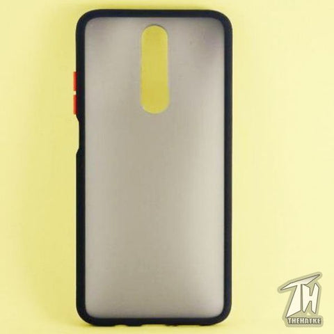 Black Smoke Silicone case for Poco X2 - The Hatke