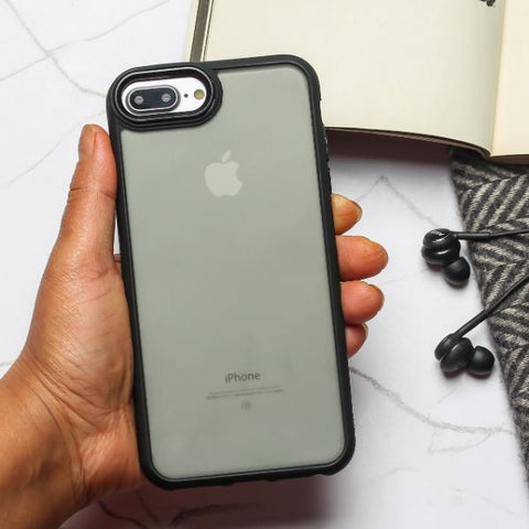 Black Smoke Skin Silicone case for Apple iphone 7 Plus - The Hatke