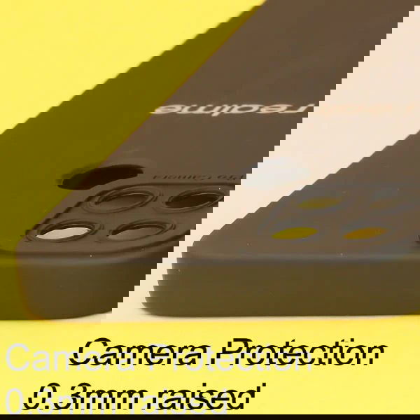 Black Spazy Silicone Case for Realme C25y - The Hatke