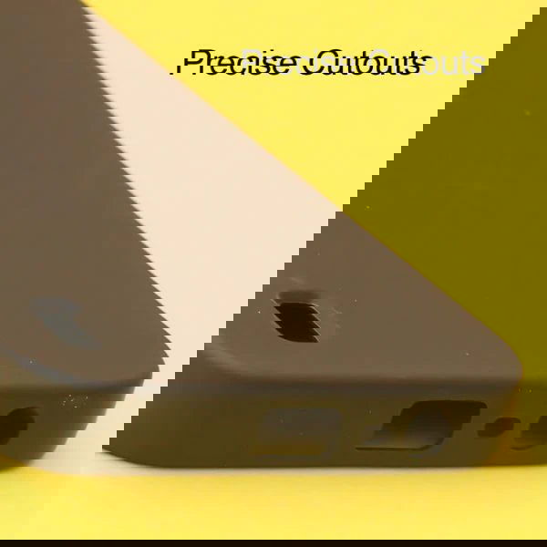 Black Spazy Silicone Case for Realme C25y - The Hatke