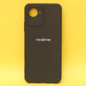 Black Spazy Silicone Case for Realme C30s - The Hatke