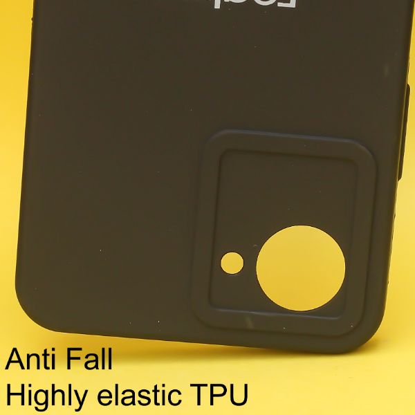 Black Spazy Silicone Case for Realme C30s - The Hatke