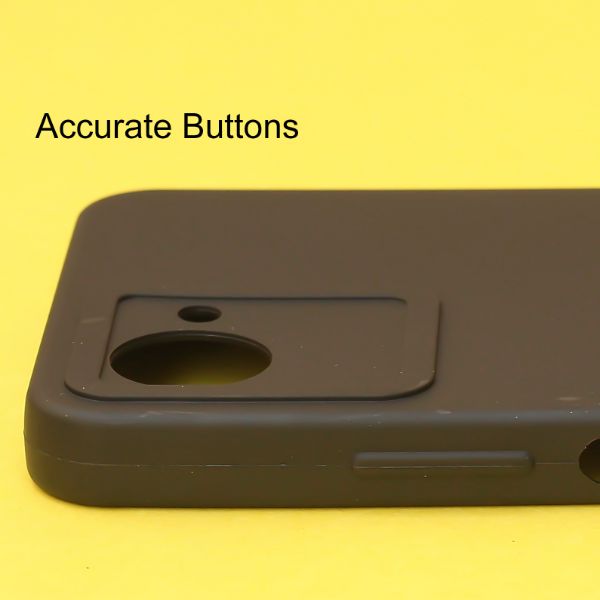 Black Spazy Silicone Case for Realme C30s - The Hatke