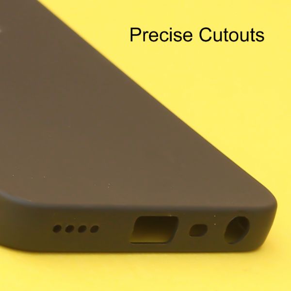 Black Spazy Silicone Case for Realme C35 - The Hatke