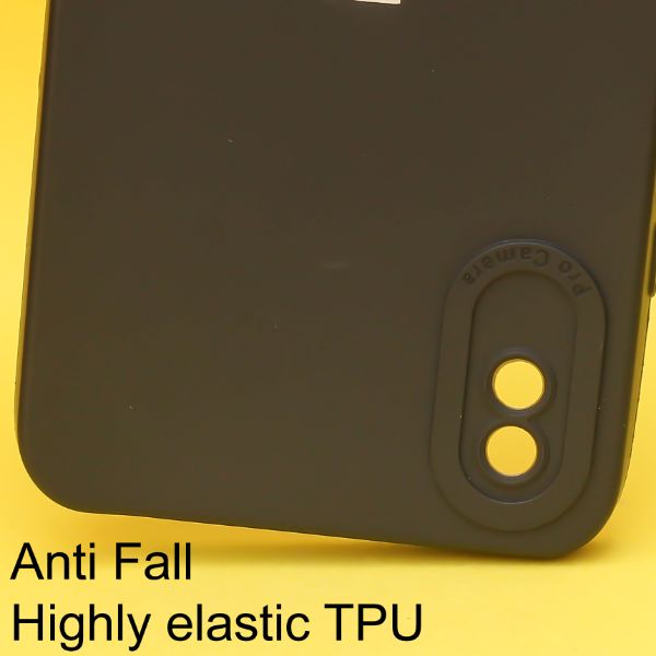 Black Spazy Silicone Case for Redmi 9A - The Hatke