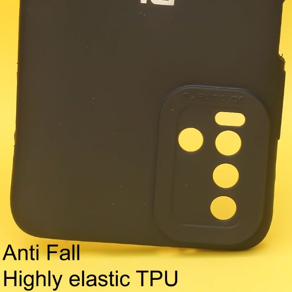 Black Spazy Silicone Case for Redmi 9 Power - The Hatke