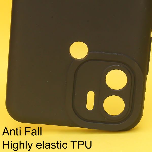 Black Spazy Silicone Case for Redmi A1 Plus - The Hatke