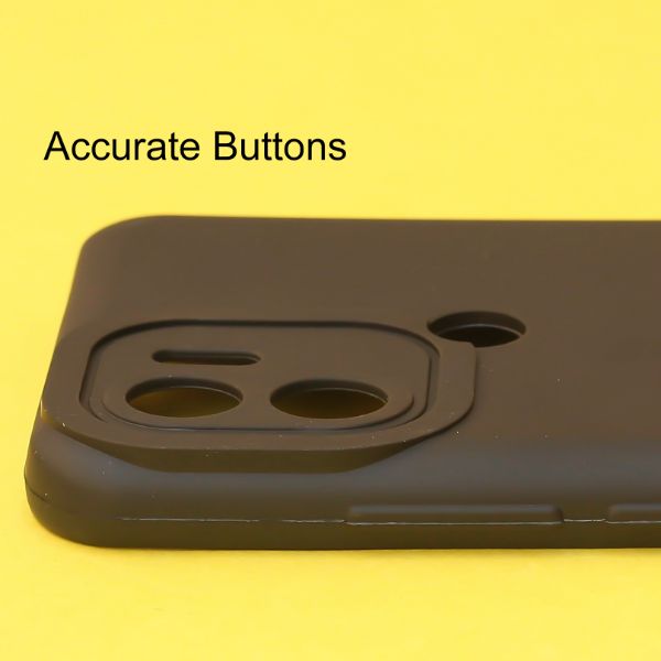 Black Spazy Silicone Case for Redmi A1 Plus - The Hatke