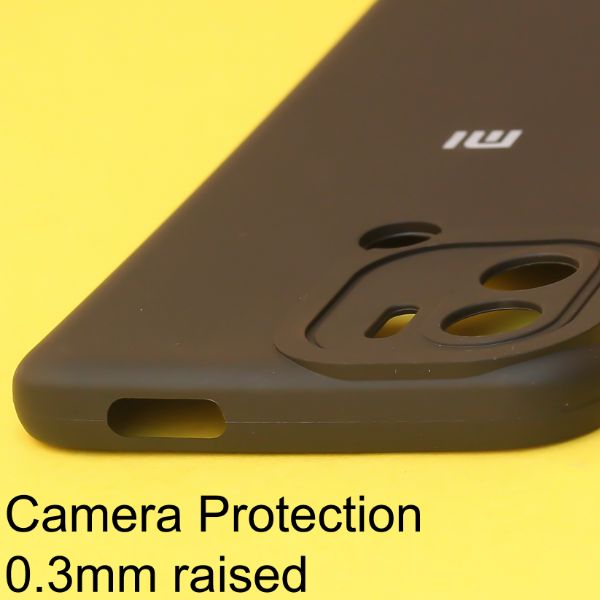 Black Spazy Silicone Case for Redmi A1 Plus - The Hatke