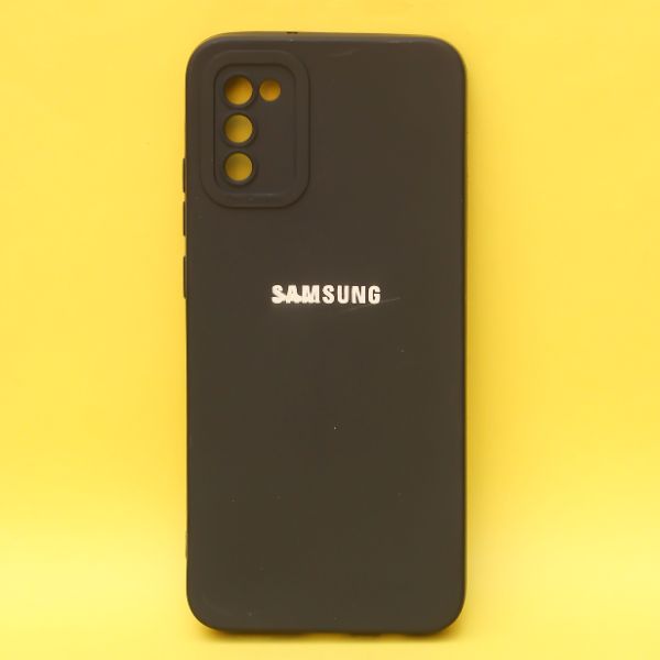 Black Spazy Silicone Case for Samsung A02s - The Hatke