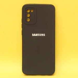 Black Spazy Silicone Case for Samsung A02s - The Hatke