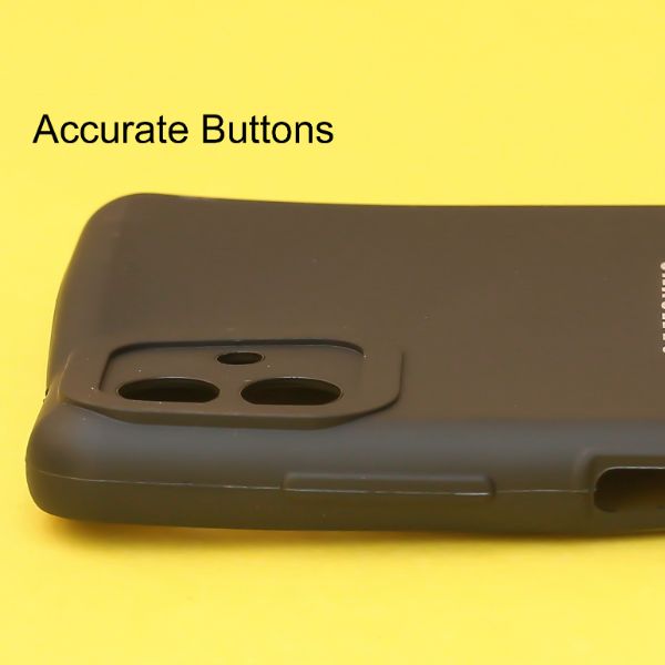 Black Spazy Silicone Case for Samsung M13 - The Hatke
